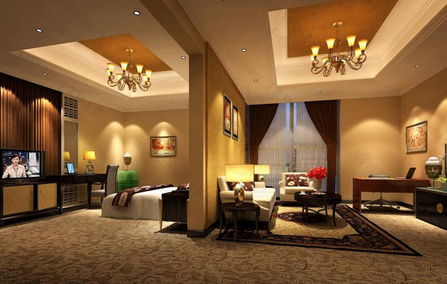 酒店標(biāo)間裝修設(shè)計效果圖