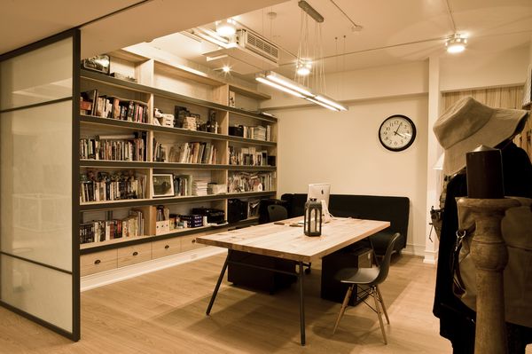 loft風格書房效果圖
