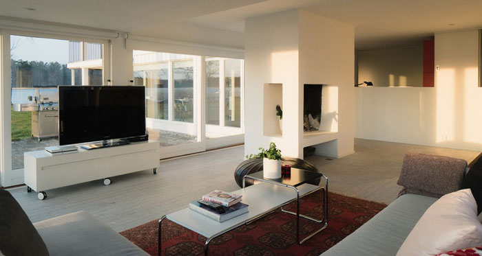 豪華別墅客廳電視區域裝修設計案例效果圖