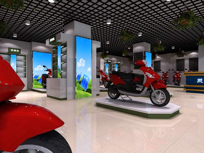 聚晶光太陽(yáng)能電動(dòng)車專賣店裝修設(shè)計(jì)案例