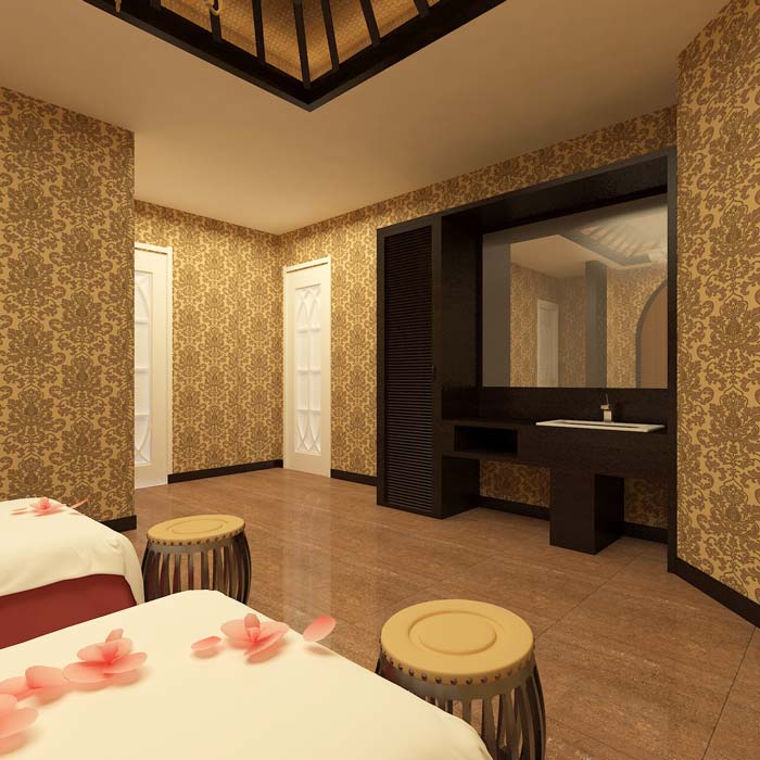 混搭風格美容院東南亞的SPA間裝修設計案例效果圖