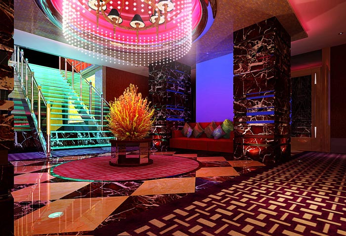 杭州KTV樓梯區域裝修設計案例效果圖