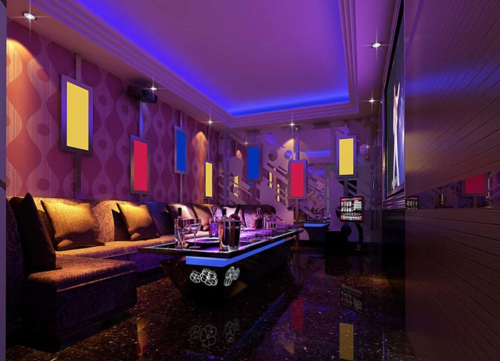 番禺富華國際KTV中小包廂裝修設計案例效果圖