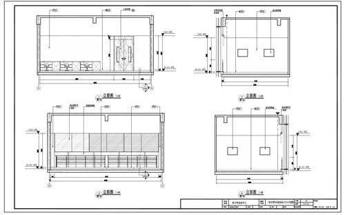 青少年活動中心深化設計施工圖一層C區青年社團活動平、頂面圖
