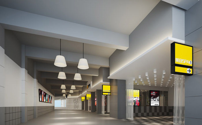 汽車美容店汽車清洗區域裝修設計案例效果圖