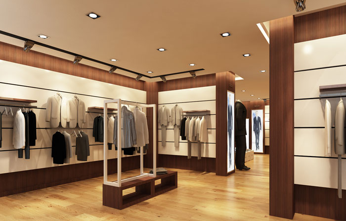 100平方男服裝店展示區域裝修設計案例效果圖