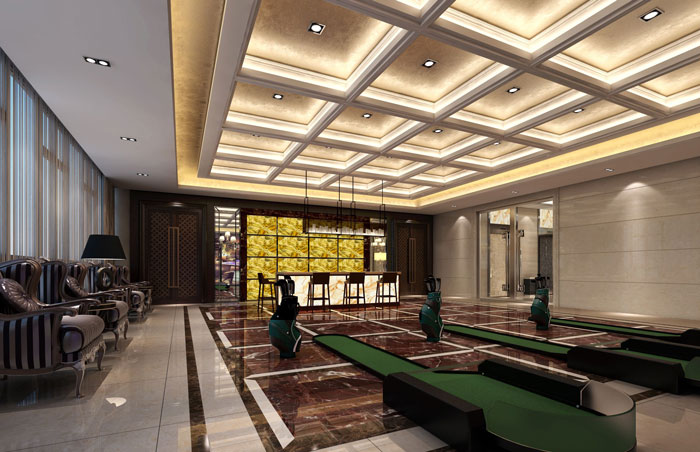 1000平方私人會所健身區域裝修設計案例效果圖