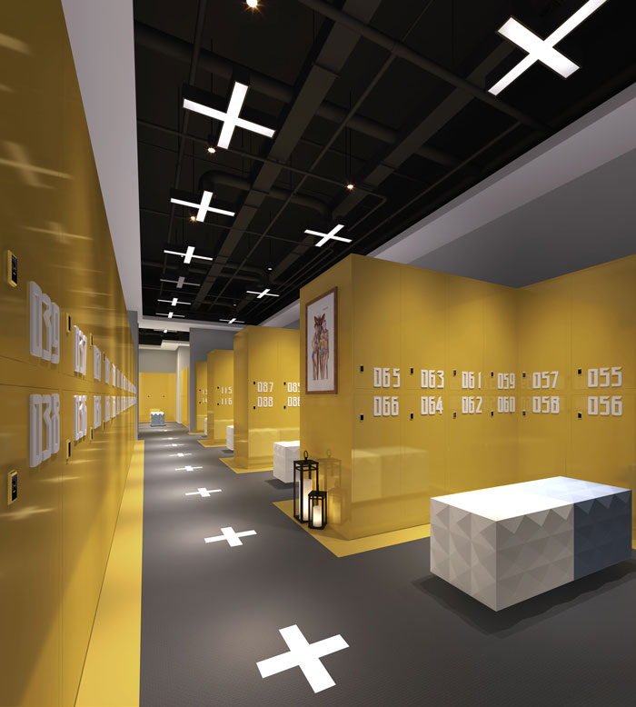 健身俱樂部更衣室裝修設(shè)計(jì)案例效果圖