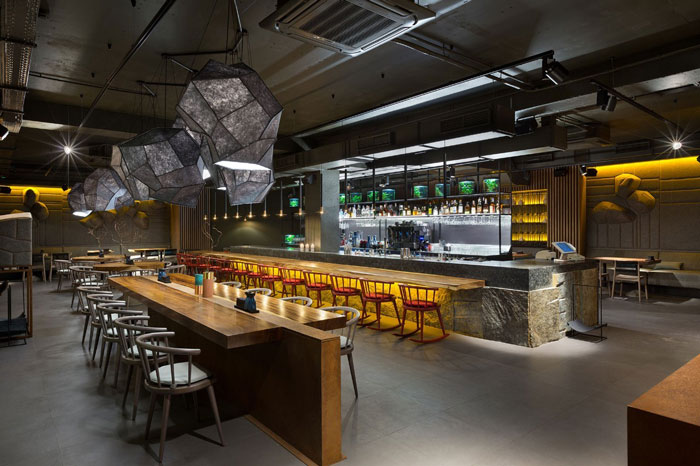 讓人眼前一亮的餐廳吧臺設計方案效果圖