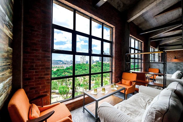 340平方工業風與LOFT風格相結合的餐廳茶水間設計效果圖