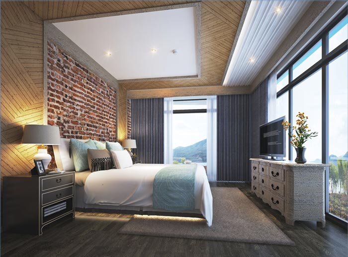 主題概念酒店風景客房裝修設計案例效果圖