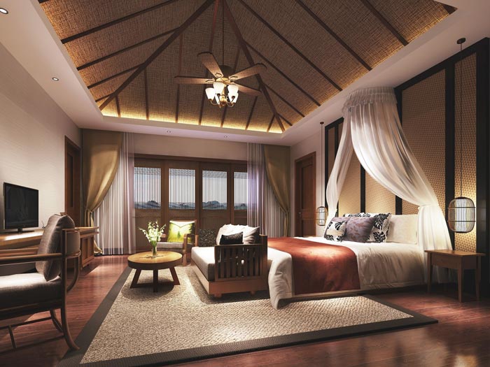 古城假日酒店A類客房裝修設計案例效果圖