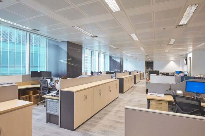 金融理財公司辦公室辦公區域裝修設計案例效果圖