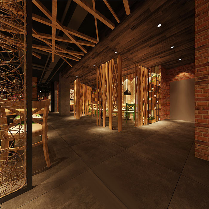 7080主題餐廳動線裝修設計效果圖