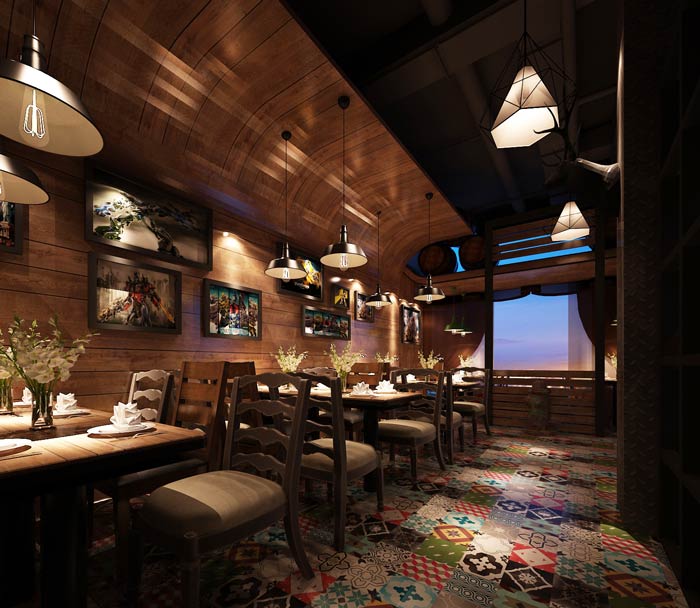 變形金剛主題餐廳二樓餐廳裝修設計效果圖