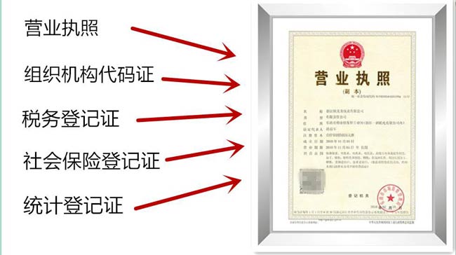 營(yíng)業(yè)執(zhí)照效果圖
