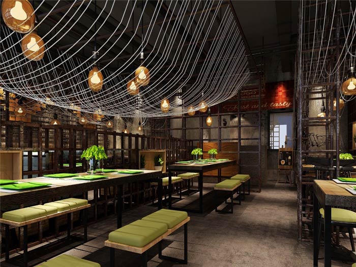 小面館餐桌裝修設計效果圖