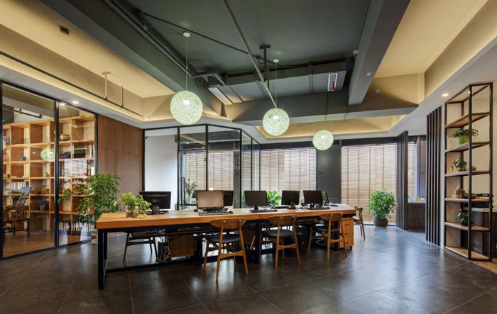 進出口貿易公司辦公室辦公區裝修設計效果圖