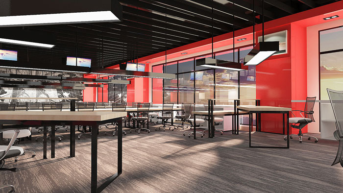 寵物公司辦公室辦公區裝修設計效果圖