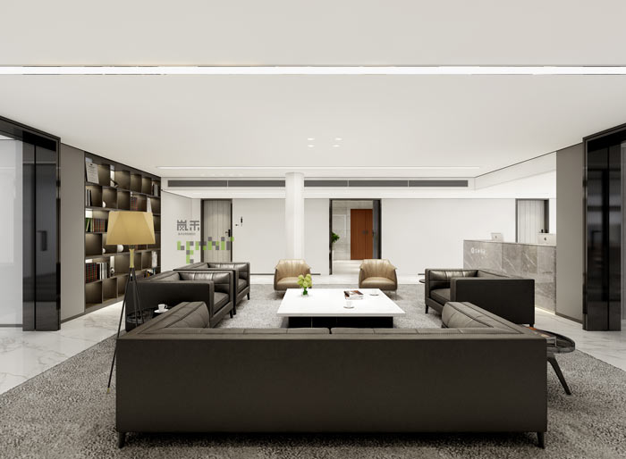 杭州律師事務所辦公室大廳裝修設計效果圖