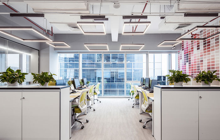 服裝貿易公司辦公室辦公區(qū)裝修設計效果圖