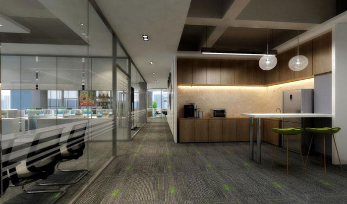 國際貿易公司辦公室茶水間裝修設計效果圖