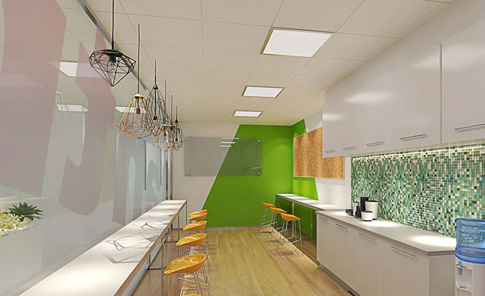 外貿公司辦公室茶水間裝修設計效果圖