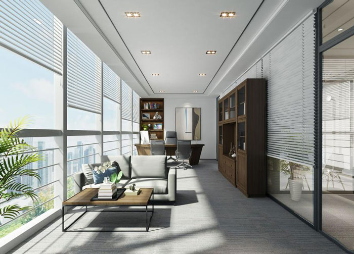 杭州良渚總經理辦公室裝修設計效果圖