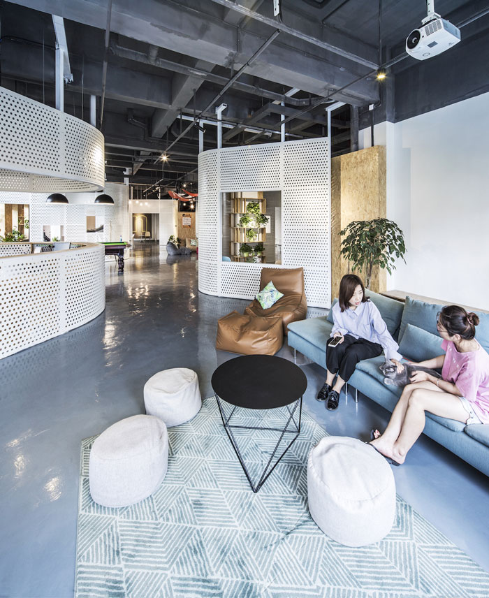 800平方辦公室接待區裝修設計效果圖