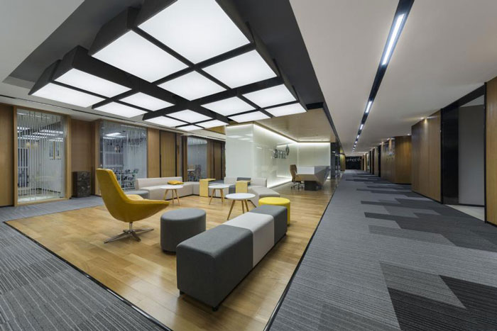 杭州辦公樓前臺區裝修設計效果圖