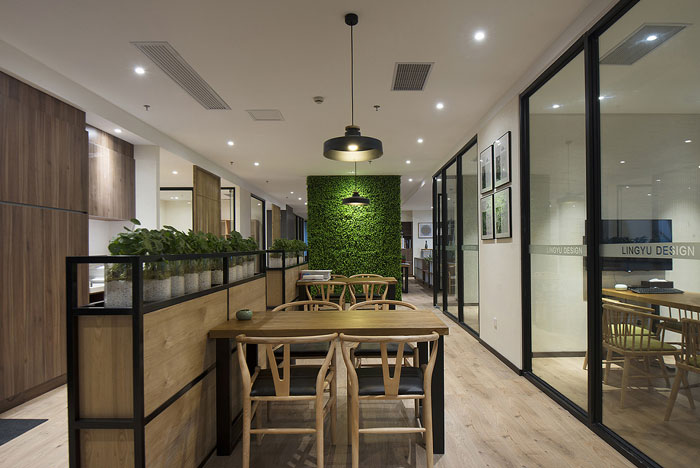 600平方辦公室辦公區裝修設計效果圖