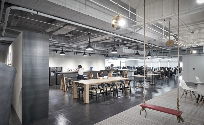 科技公司辦公室閱讀區裝修設計效果圖