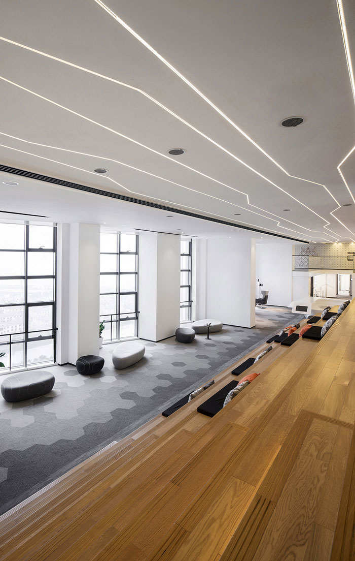 智慧辦公室接待、休息區(qū)裝修設計效果圖