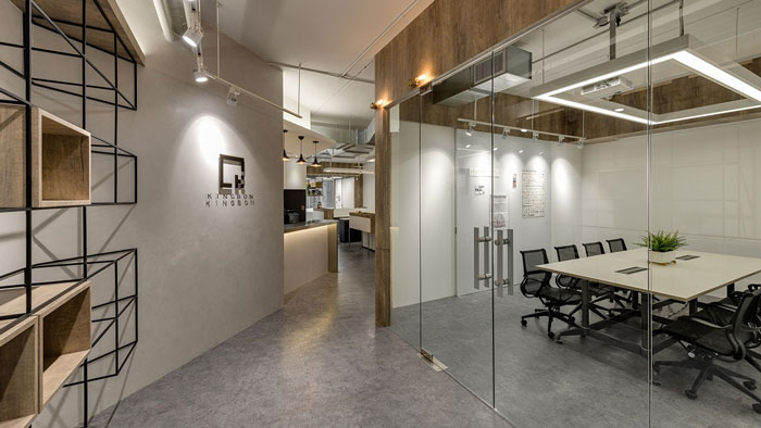 科技公司辦公室進(jìn)門區(qū)裝修設(shè)計(jì)效果圖