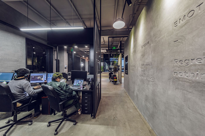 鋼結構舊廠房辦公室辦公區裝修設計效果圖