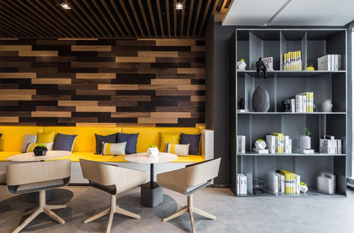 杭州800平方辦公室接待區(qū)裝修設(shè)計(jì)效果圖