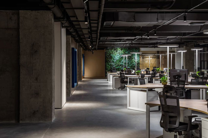 智能辦公室辦公區裝修設計效果圖