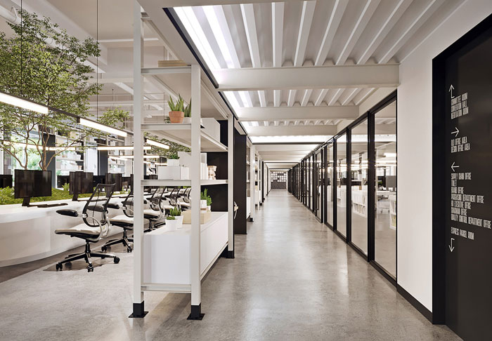 家居公司辦公室進門區裝修設計效果圖