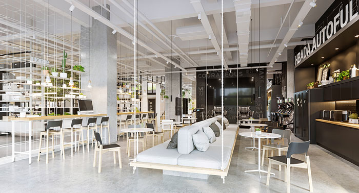 家居公司辦公室休息區裝修設計效果圖