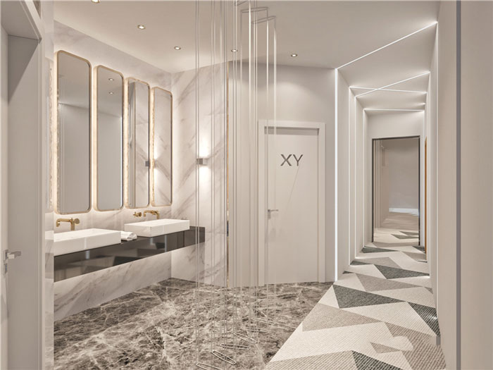 培訓學校辦公室衛生間裝修設計效果圖