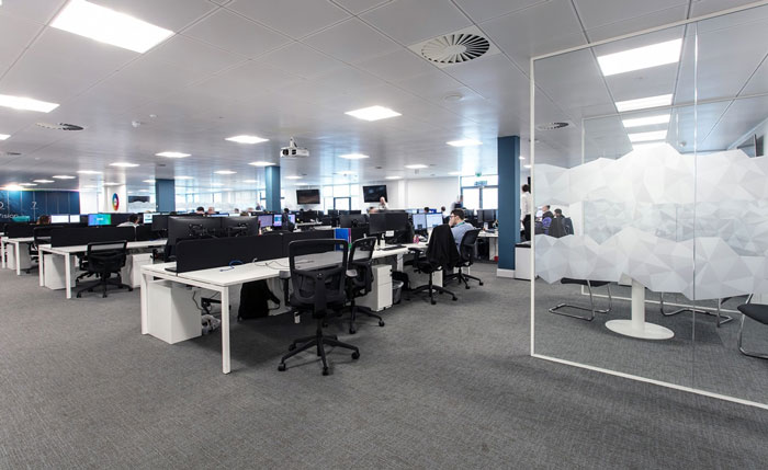 1200平方辦公室辦公區裝修設計效果圖