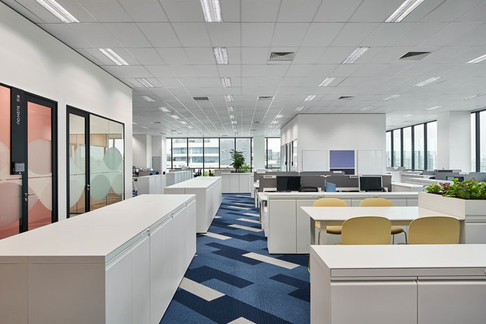 聽力技術公司辦公室辦公區裝修設計效果圖