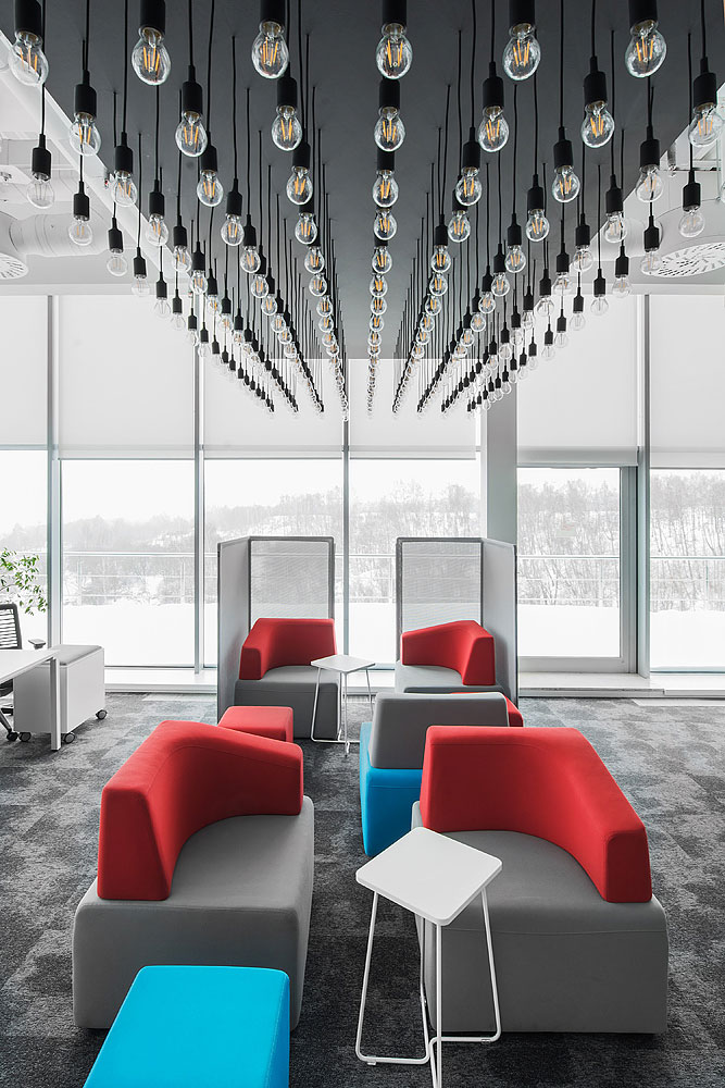 通信公司辦公室交流區裝修設計效果圖