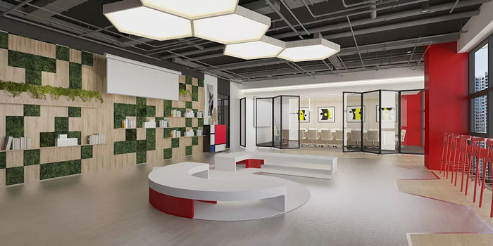 新辦公室接待區(qū)裝修設(shè)計效果圖