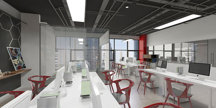 新辦公室辦公區(qū)裝修設(shè)計效果圖