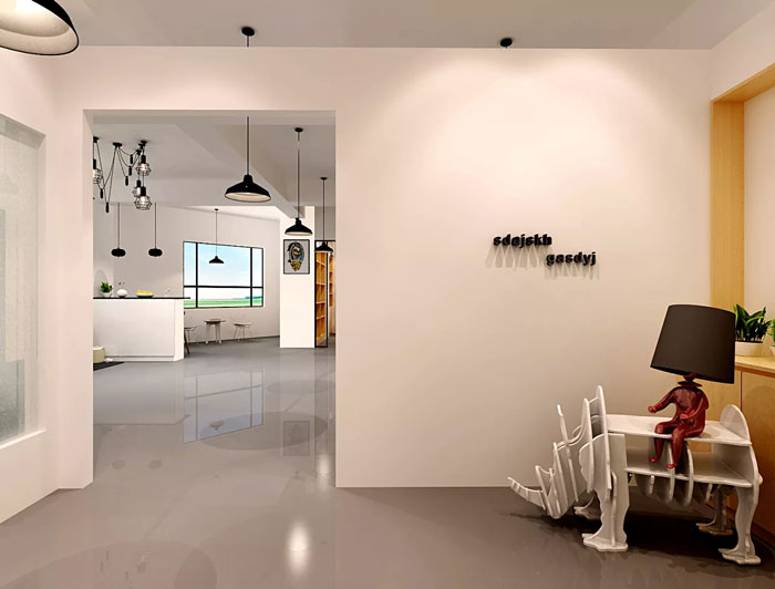 簡單辦公室進門區(qū)裝修設(shè)計效果圖