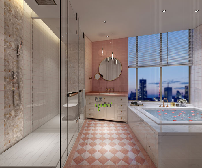 愛情酒店公主房浴室裝修設計效果圖