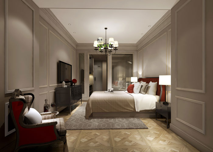 愛情酒店英倫客房裝修設計效果圖