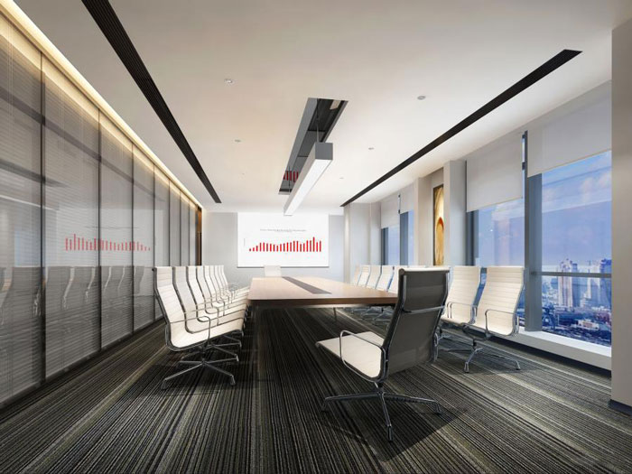 杭州良渚辦公室中型會議室裝修設計效果圖