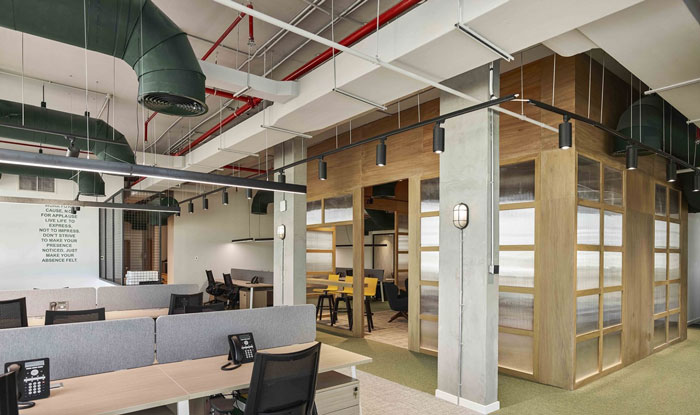 管道公司辦公室辦公區裝修設計效果圖